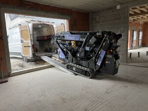 mini crane on crawler chassis radio control