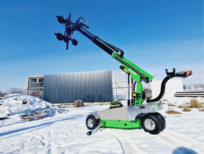 Installation of windows with a vacuum robot